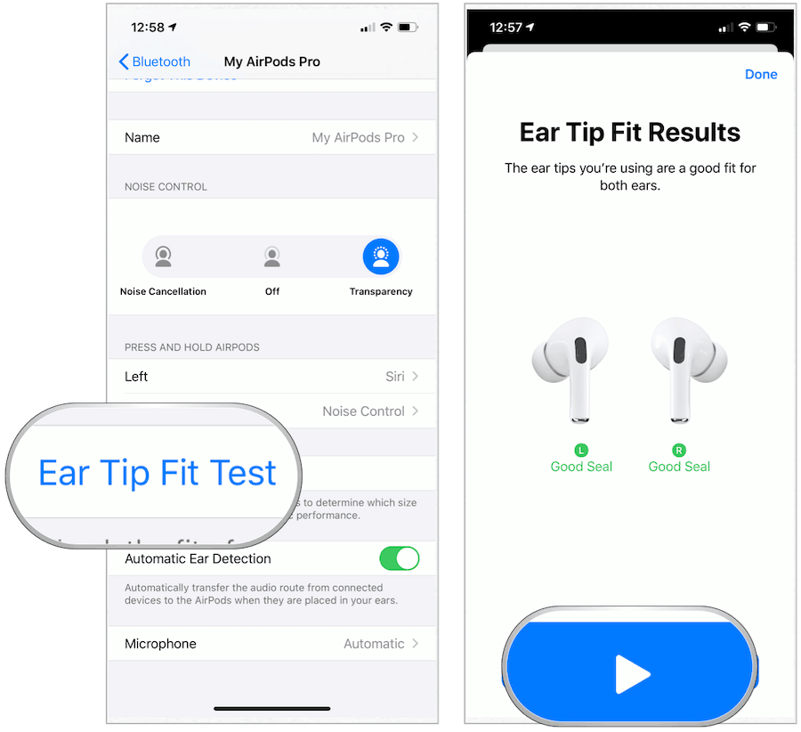 AirPods Pro тест за уши