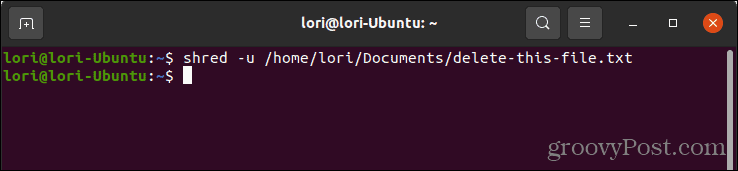 Безопасно изтриване на файл с помощта на командата shred в Linux
