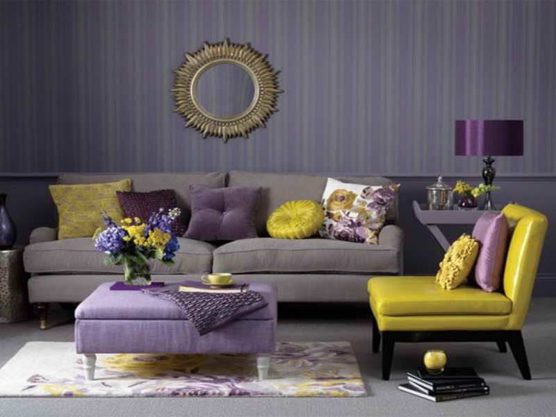 Модерни предложения за декорация на дома с лилав цвят