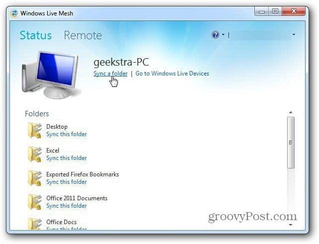 Windows Live Mesh 2011: Първи стъпки