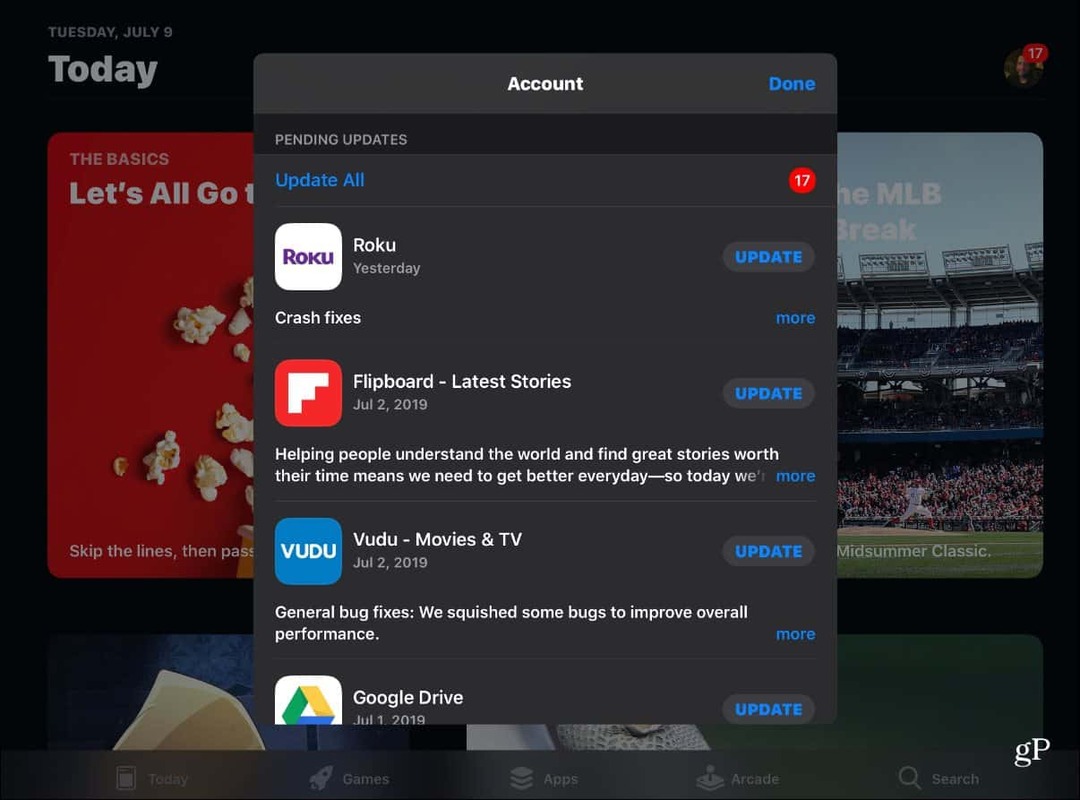 Как да намерите и ръчно актуализирате приложения на iOS 13 в App Store