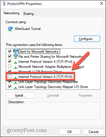 windows 11 премахнете отметката от ipv6
