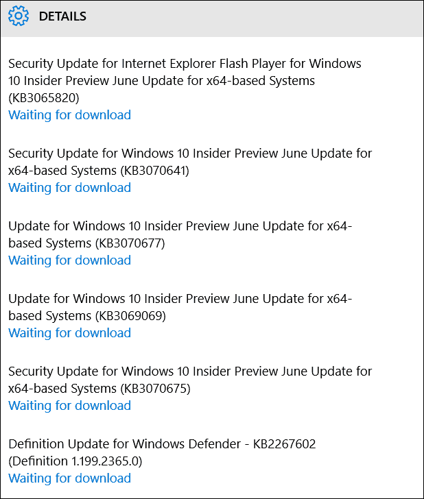 Настройки за сигурност и грешки за Windows 10 Build 10130, налични днес