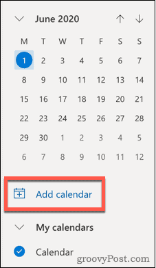 Добавете иконата на календара в Outlook