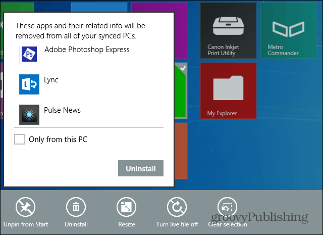 Windows 8.1 улеснява деинсталирането на няколко приложения наведнъж