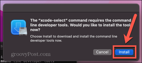 инсталирайте инструменти на командния ред на xcode