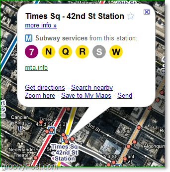 google maps дори ще ви каже какви услуги са налични на всяка станция