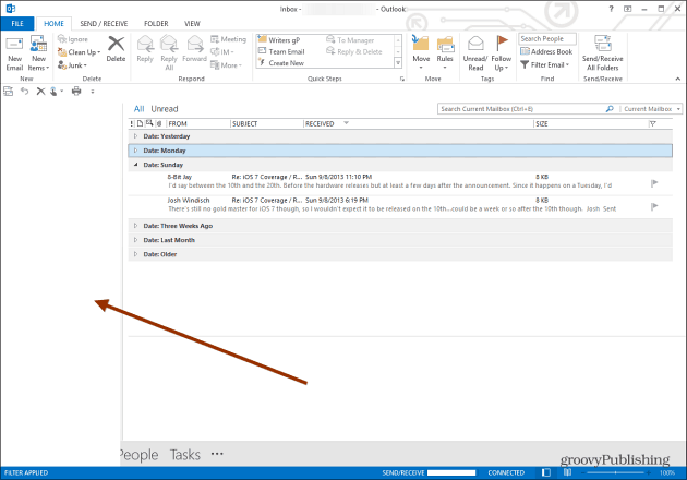 Направена е критична уязвимост и как да коригирате празния прозорец с папки на Outlook 2013