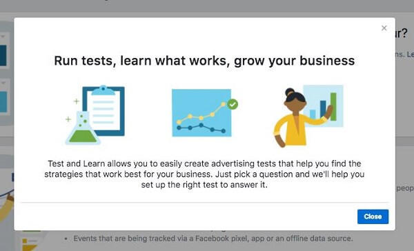 Facebook Business Manager пуска нов инструмент за тестване и учене.