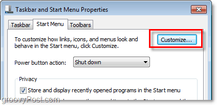 персонализирайте менюто Windows 7 Start меню