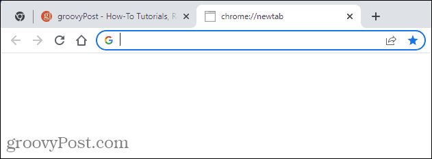 Празен нов раздел в Chrome