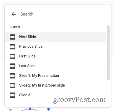 опции за слайдове в google slides