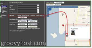 Microsoft Pro Photo Tools GPS Добавете метаданни за GEO:: groovyPost.com
