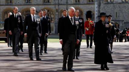 Кралство Англия почерня! Изображения от погребението на принц Филип ...
