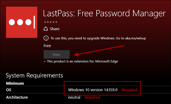 LastPass разширение за Microsoft Edge идва към Windows 10