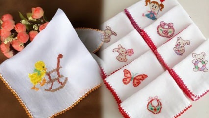 Най-практичното създаване на носни кърпички! Как да си направите бебешки кърпички за уста? Бебешки кърпички с игла за дантели