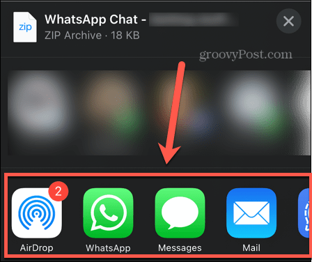 опции за експортиране на whatsapp