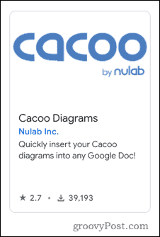 Добавката Cacoo в Google Документи