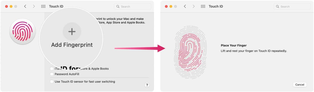 Проблеми с Touch ID: Добавяне на пръстов отпечатък