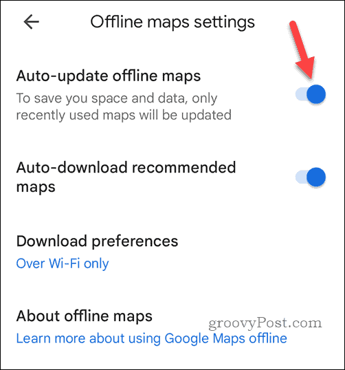 Автоматично актуализирайте офлайн картите на Google Maps