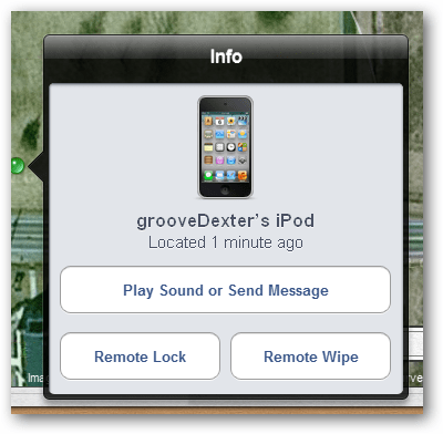 заключване или изтриване или съобщение на вашия загубен iphone ipad или ipod