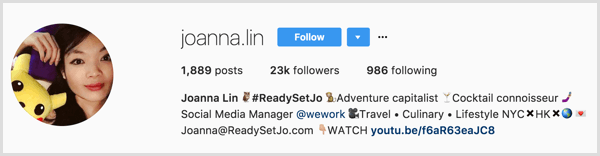 instagram-личен-профил-с-бизнес-връзка-пример