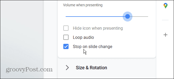 Опции за аудио google слайдове