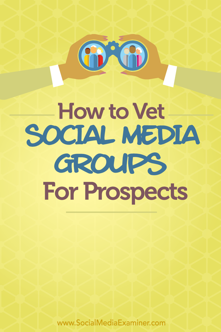 как да проверим групите в социалните медии за перспективи