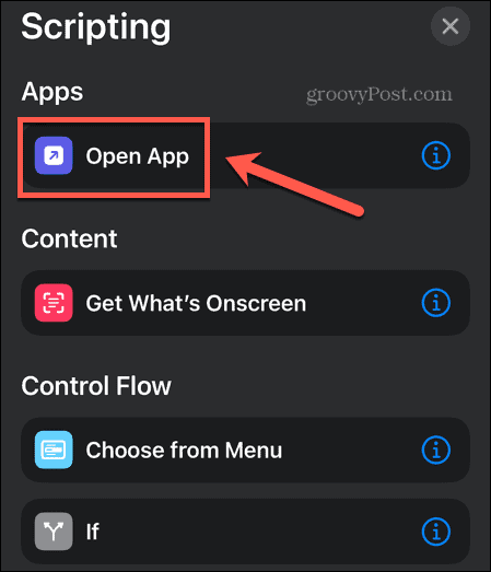 преки пътища за iphone отваряне на приложение
