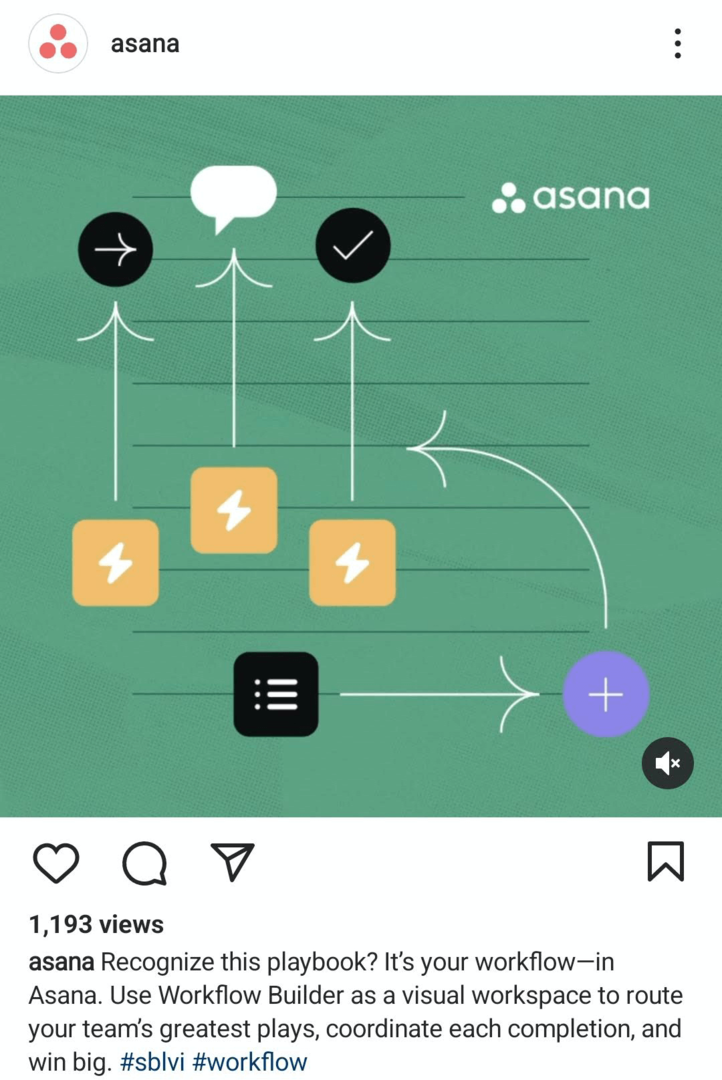 пример за видео публикация в Instagram, подчертаваща продуктова функция