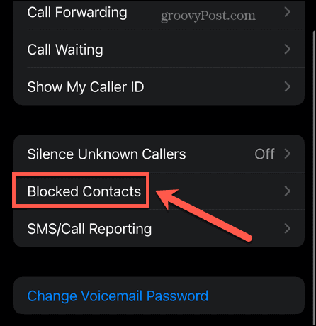 iphone блокирани контакти