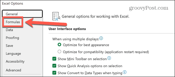 настройки на формулите на excel