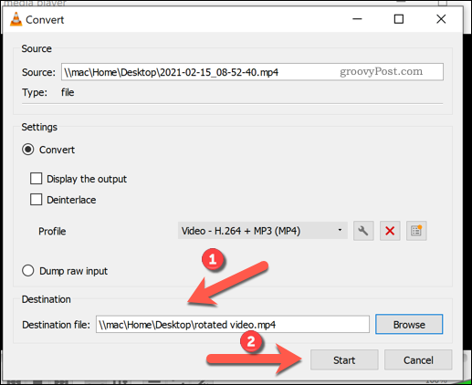 Започване на конвертиране на файлове във VLC на Windows