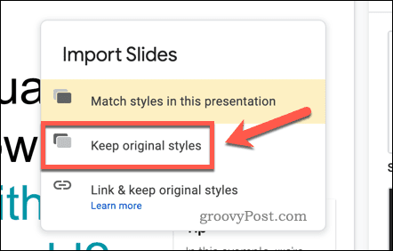 Импортиране на слайдове в Google Презентации