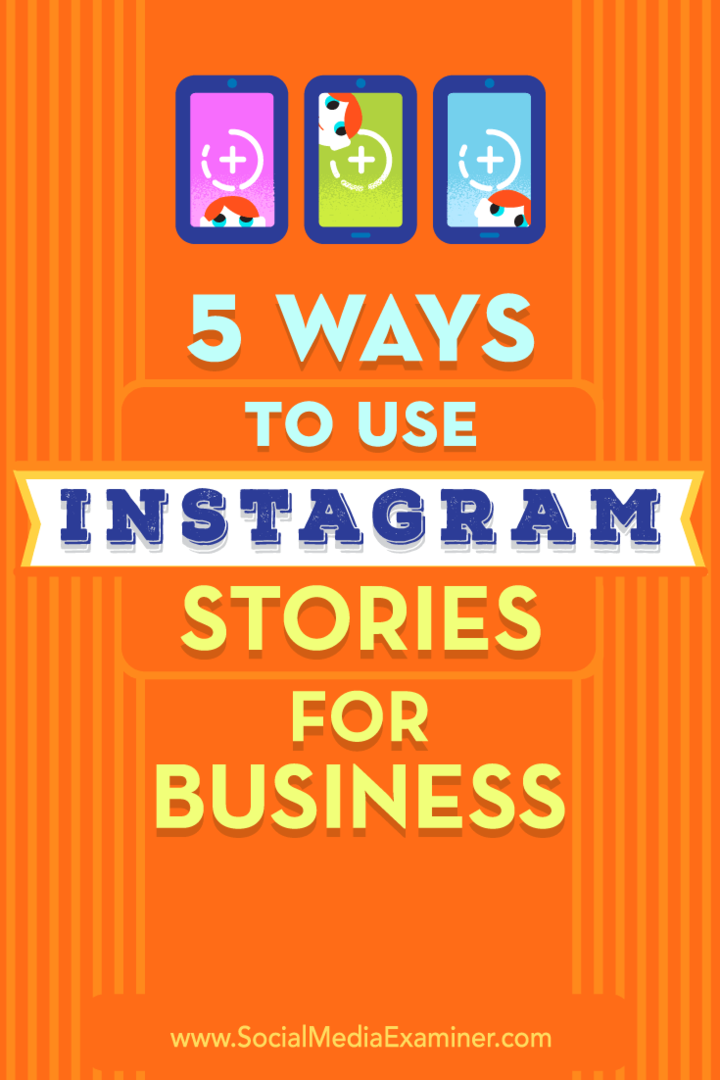 5 начина за използване на Instagram Stories за бизнес от Мат Секрист в Social Media Examiner.