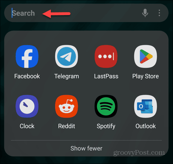 чекмедже за търсене на приложения за android