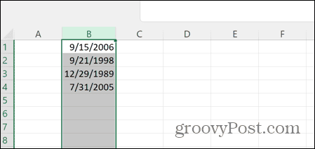 Excel конвертирани дати