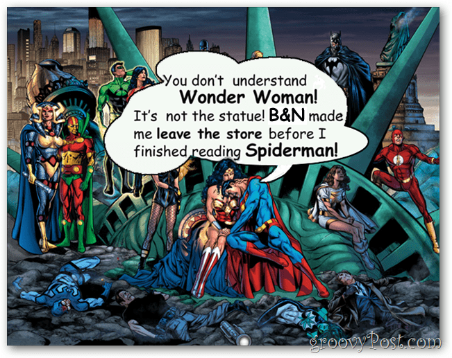 b & n изхвърляне на DC комикси