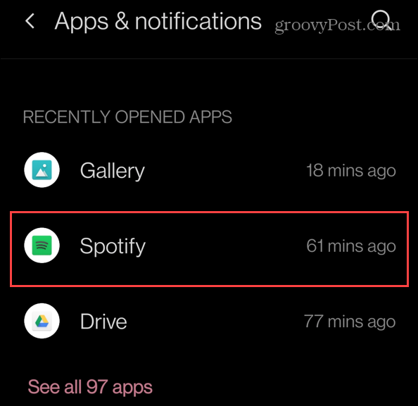 наскоро инсталирани приложения Spotify