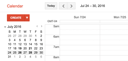 създаване на събитие в календара на Google