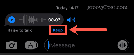 iphone запазва полученото аудио съобщение