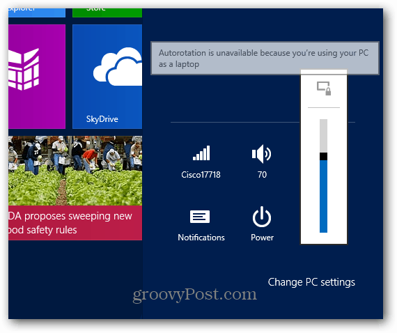 Как да заключите завъртането на екрана на повърхността с Windows RT