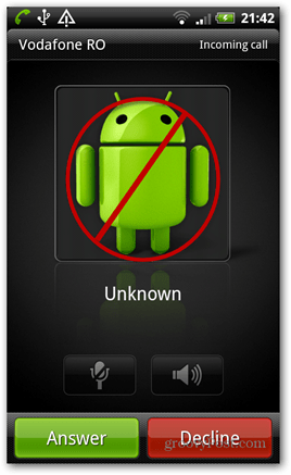 Android: Как да отхвърляте обаждания от определени контакти