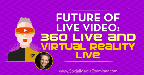 Бъдеще на видео на живо: 360 на живо и виртуална реалност на живо с прозрения от Joel Comm в подкаста за социални медии.