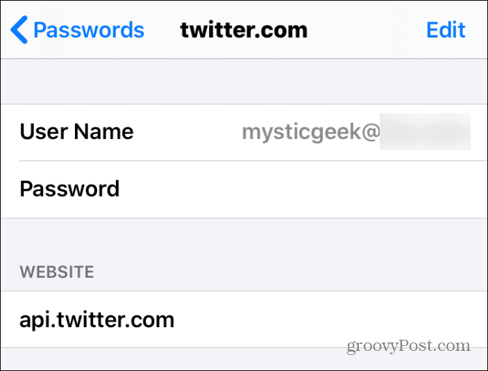 Потребителско име и парола safari iPhone