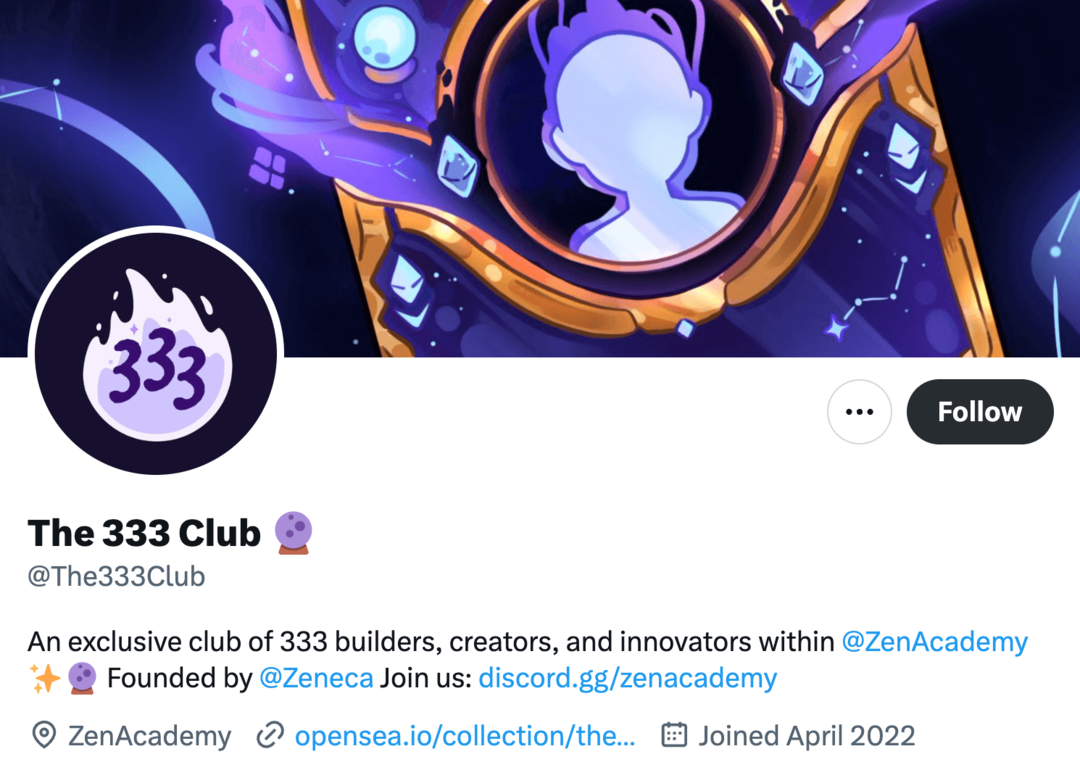 zen-academy-333-club-twitter-акаунт
