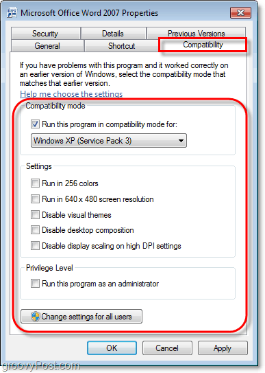 как да видите информацията за съвместимост за програма Windows 7