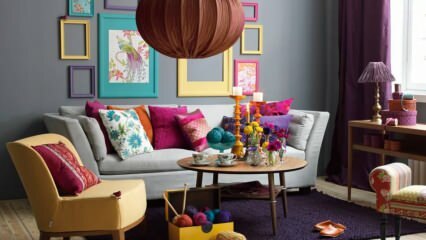 Модерни предложения за декорация на дома с лилав цвят