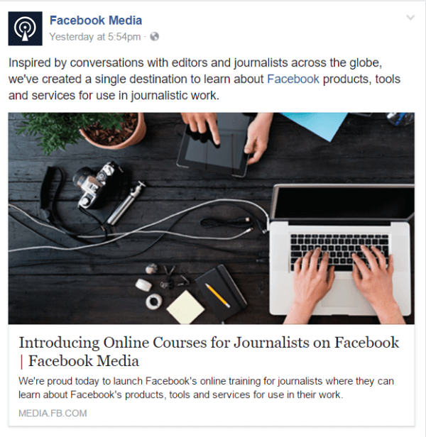 журналисти за онлайн курсове във facebook