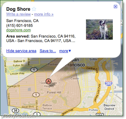 очертайте сервизната зона на вашия Google Maps за вашия бизнес
